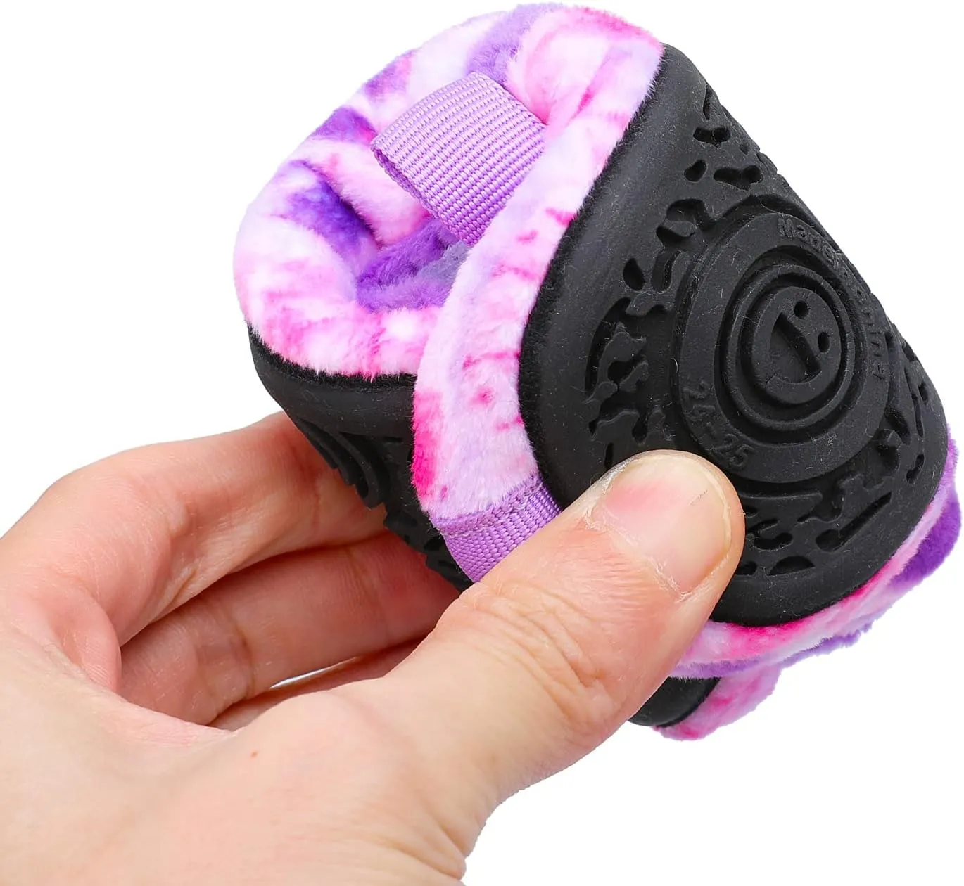 Scurtain Unisex Kids Toddler Slippers Socks Artificial Woolen Slippers with Non-slip Rubber Sole