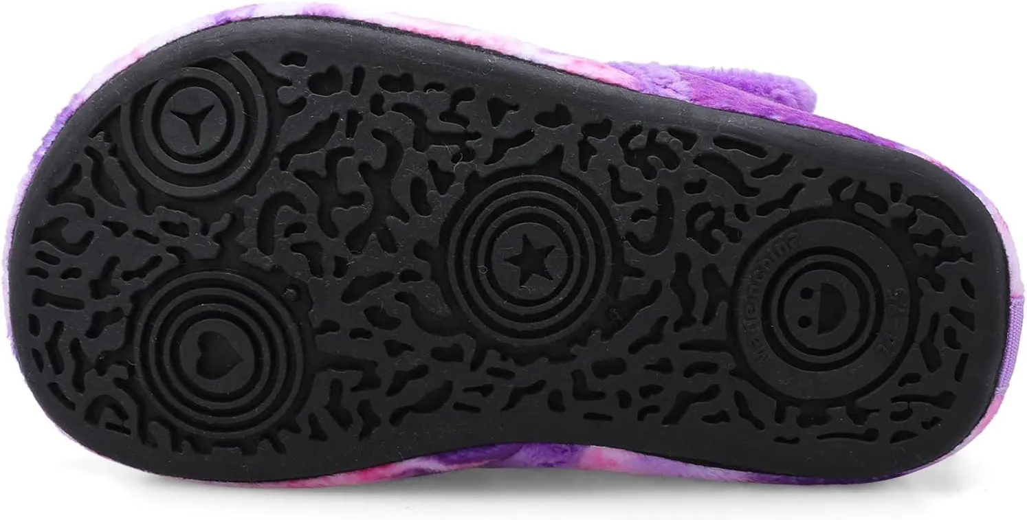 Scurtain Unisex Kids Toddler Slippers Socks Artificial Woolen Slippers with Non-slip Rubber Sole