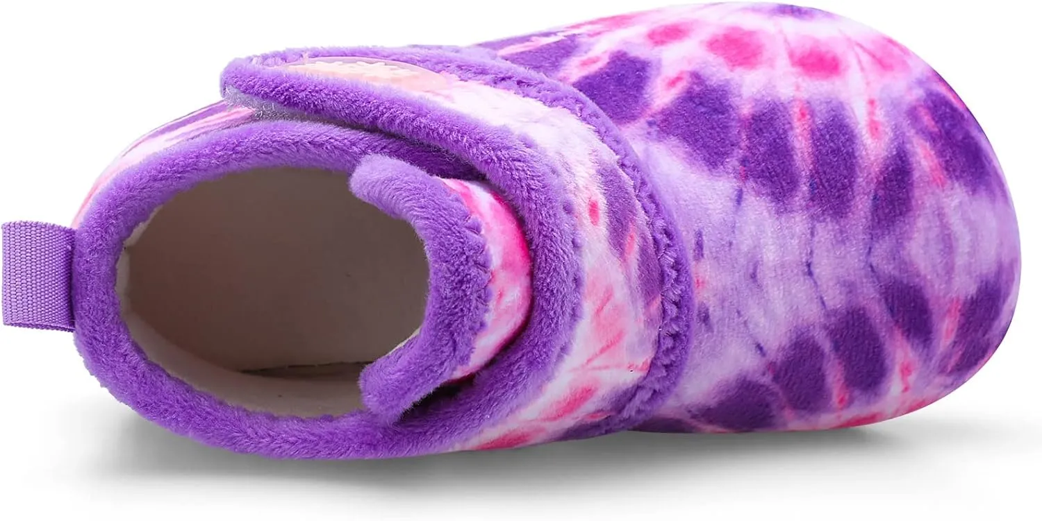 Scurtain Unisex Kids Toddler Slippers Socks Artificial Woolen Slippers with Non-slip Rubber Sole