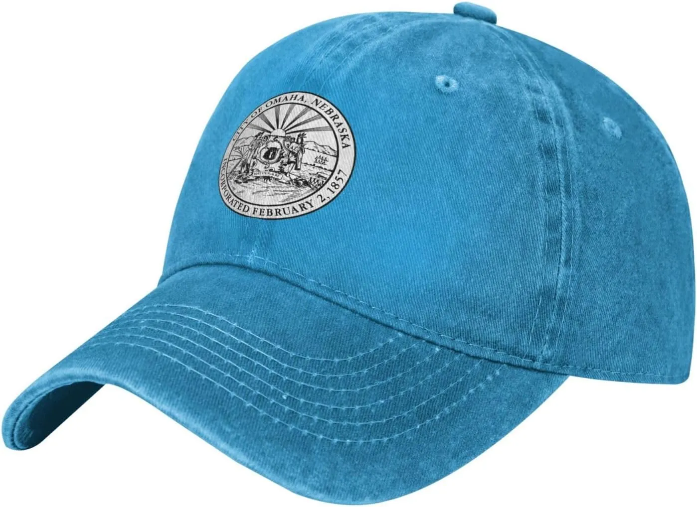 Seal of Omaha, Nebraska Baseball Cap for Men Women Adjustable Vintage Washed Cotton Dad Hat