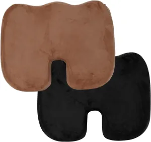 Seat Cushion Cover for ComfiLife Gel Enhanced Seat Cushion Soft Crystal Velvet Fabric Washable ComfiLife Cushion Protective Covers (Brown/Black)