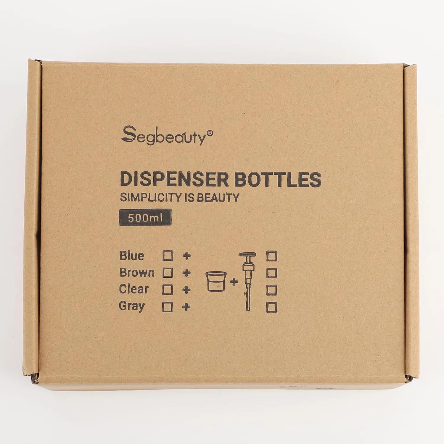 Segbeauty 3pcs Refillable Shower Bottles, 500ml Each - Large Plastic Dispensers with Pump for Shampoo, Conditioner, Soap or Lotion