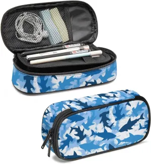 Shark Pencil Case, Cool Pencil Box for Boys Girls Kids, Large Capacity Pencil Pen Bag with Zipper, Multifunction Pencil Pouch for School Student Teen