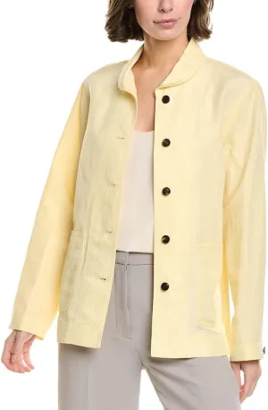 Shawl Collar Silk-Blend Jacket