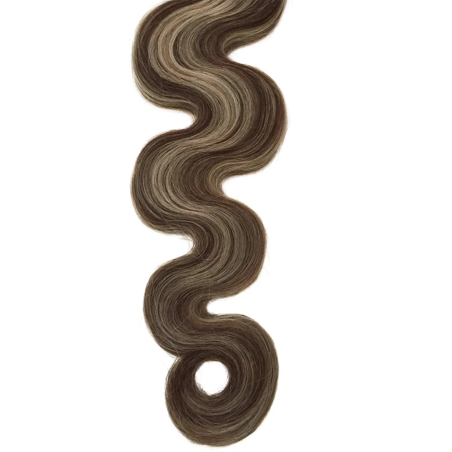 Short Straight Tape Hair Extensions Brown to Blonde Lowlights 30grams 20pcs Skin Weft Heat Resistant Real Human Hair Tape in Extensions Blonde Mixed(H#4/613, 16inches)