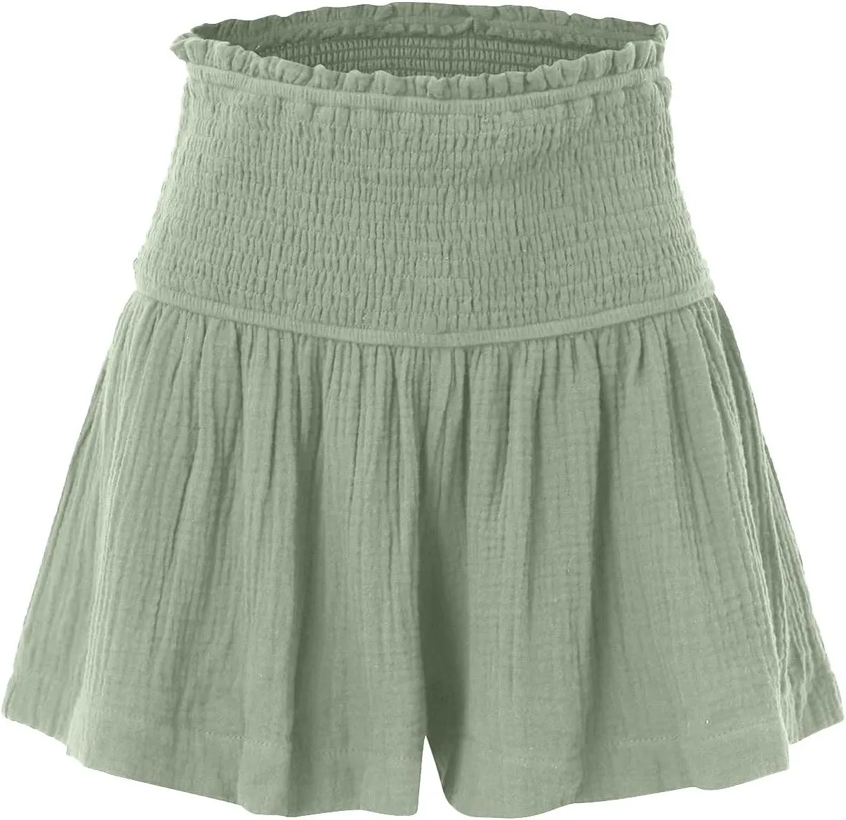 Shorts for Women Trendy High Waisted Summer Casual Stretchy Solid Color Pants Loose Pleated Athletic Shorts
