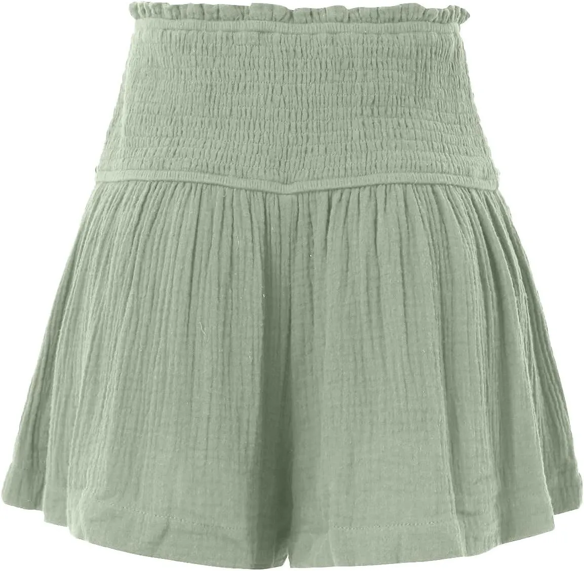 Shorts for Women Trendy High Waisted Summer Casual Stretchy Solid Color Pants Loose Pleated Athletic Shorts