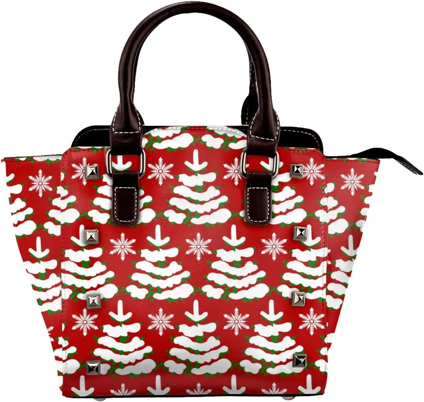 Shoulder Bag Beach PU Leather Studded Shoulder Bag Rivet Womens Clutch Bag for Christmas