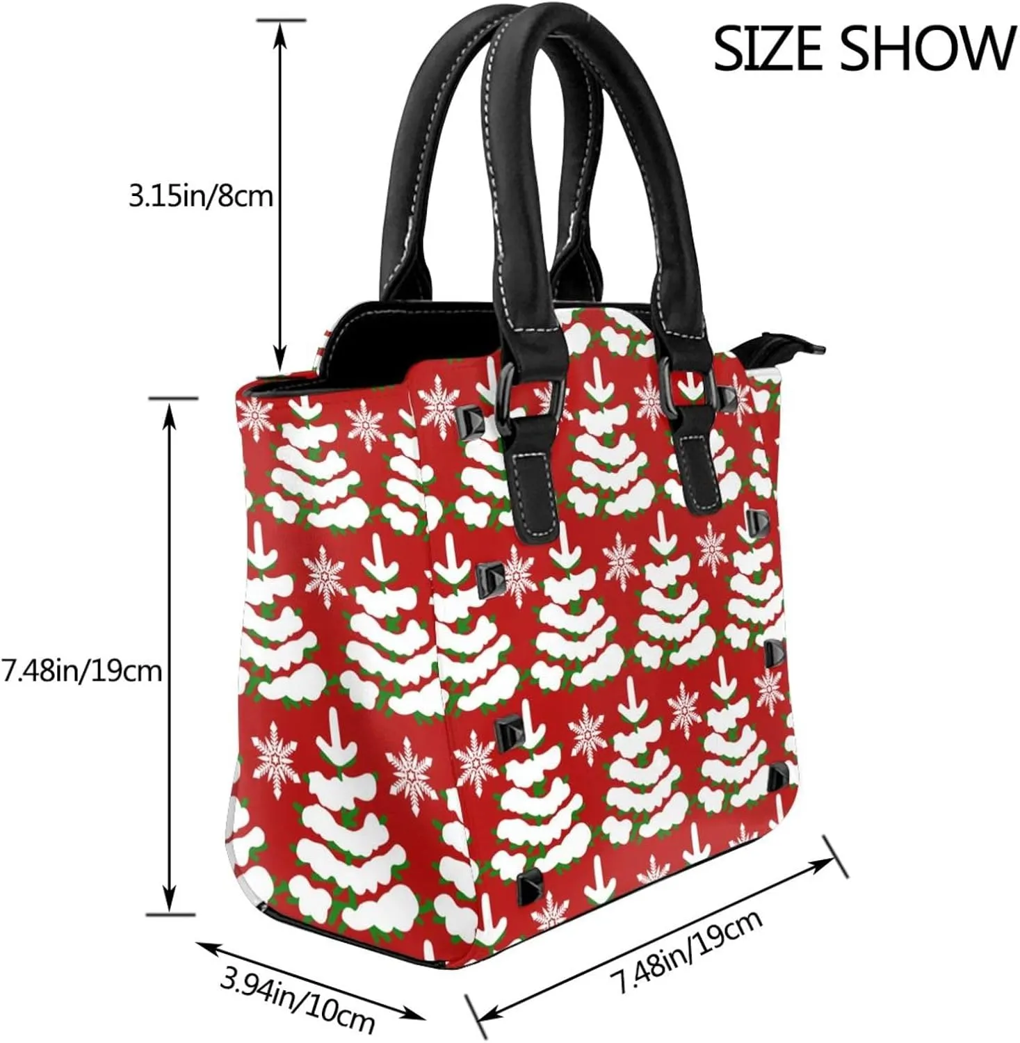 Shoulder Bag Beach PU Leather Studded Shoulder Bag Rivet Womens Clutch Bag for Christmas