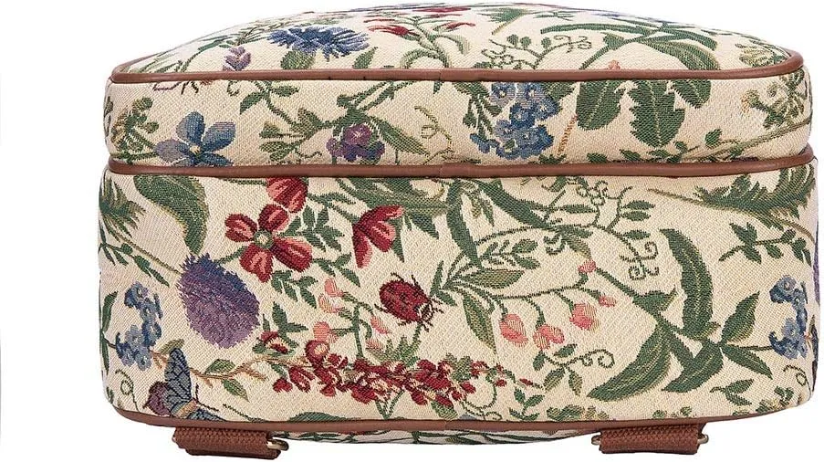 Signare Tapestry Backpack for Women Computer Rucksack Knapsack bookbags for women In Floral Morning Garden Design (BKPK-MGD)