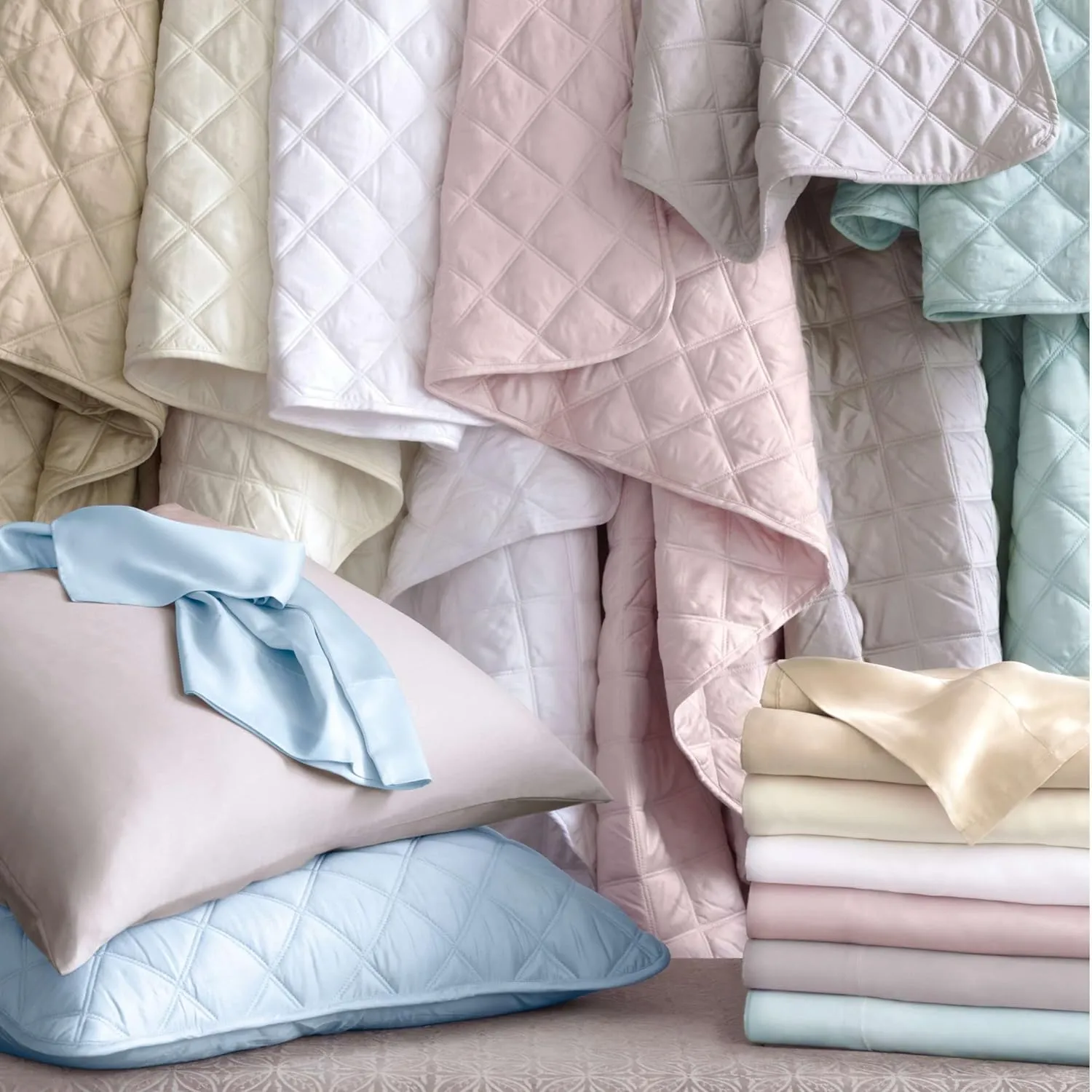 Silken Solid Robin's Egg Blue Sheet Set, King Size, Blue Solid Pattern
