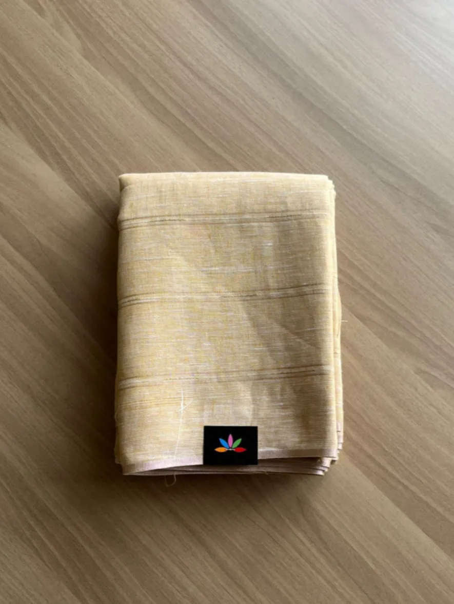 Simple Linen Saree -15475
