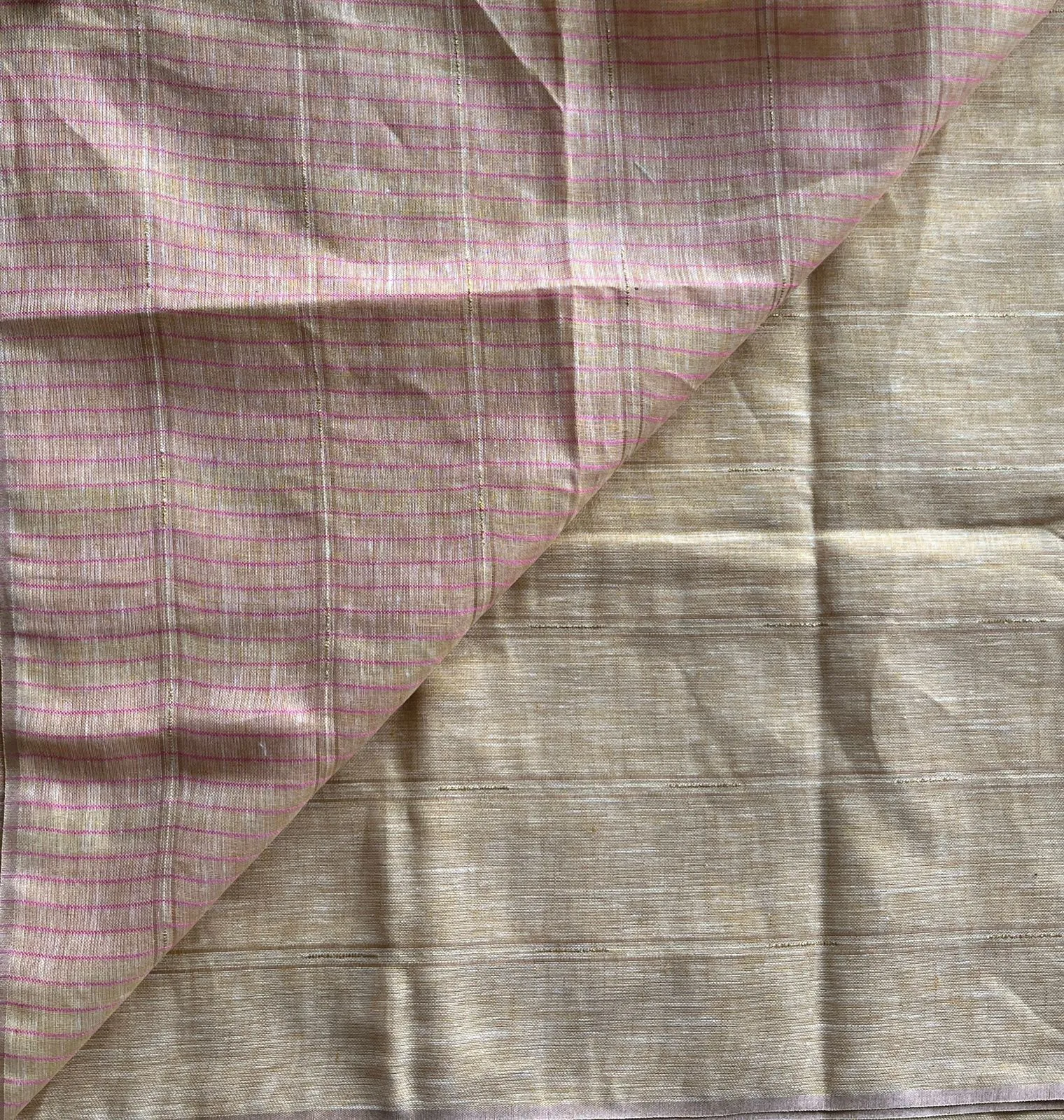 Simple Linen Saree -15475