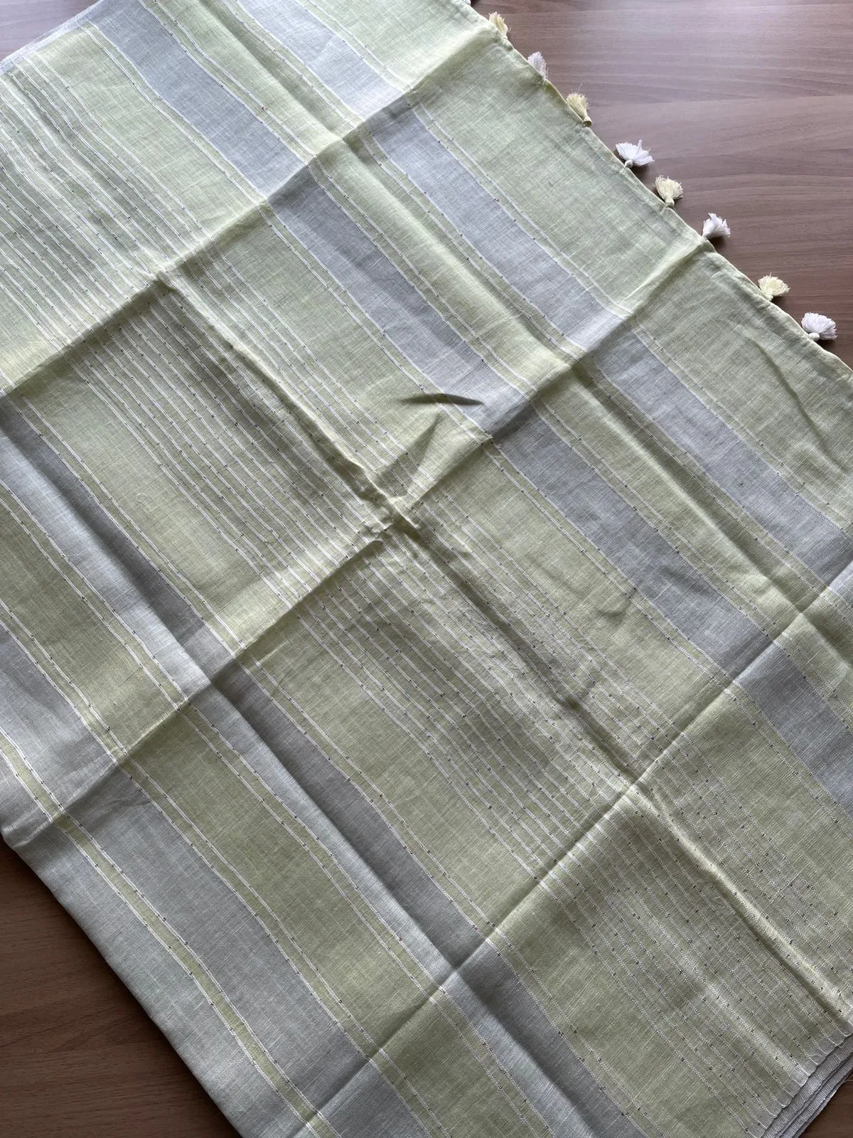 Simple Linen Saree -15478