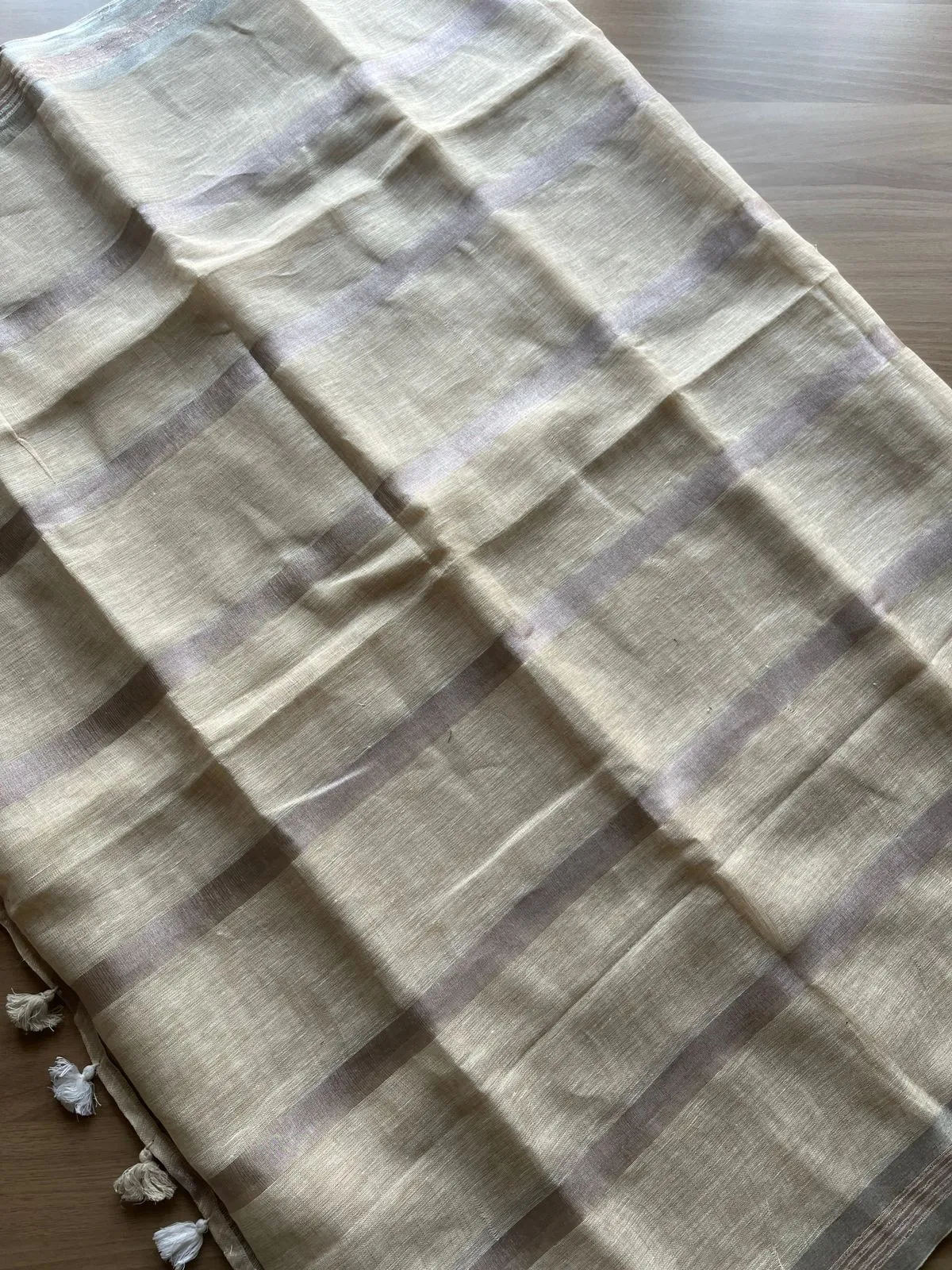 Simple Linen Saree -15481
