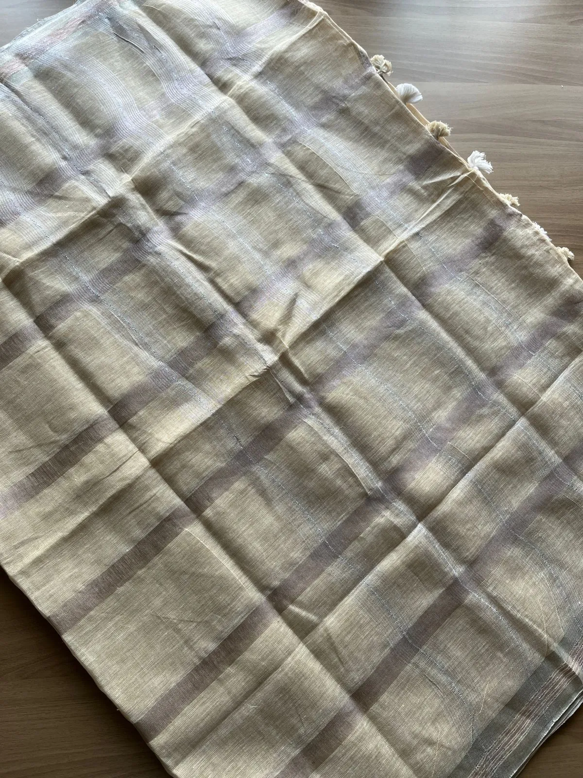 Simple Linen Saree -15481