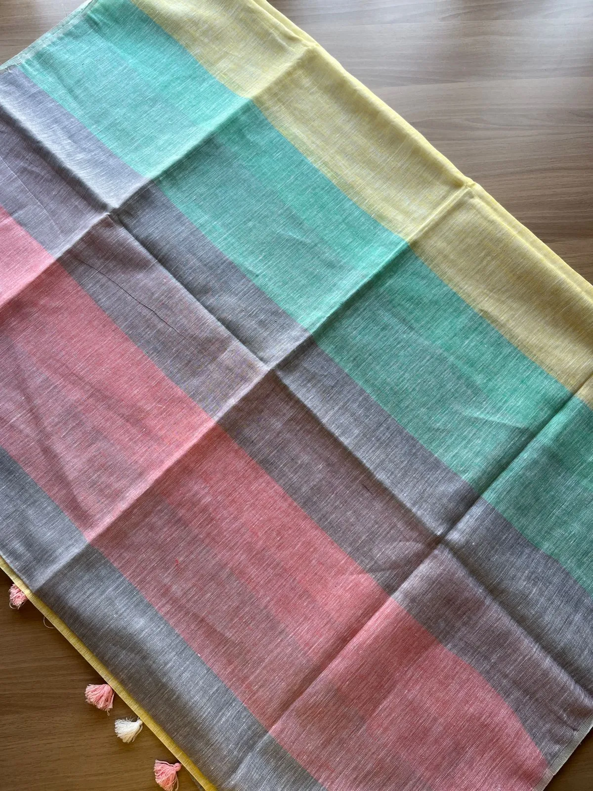 Simple Linen Saree -15531