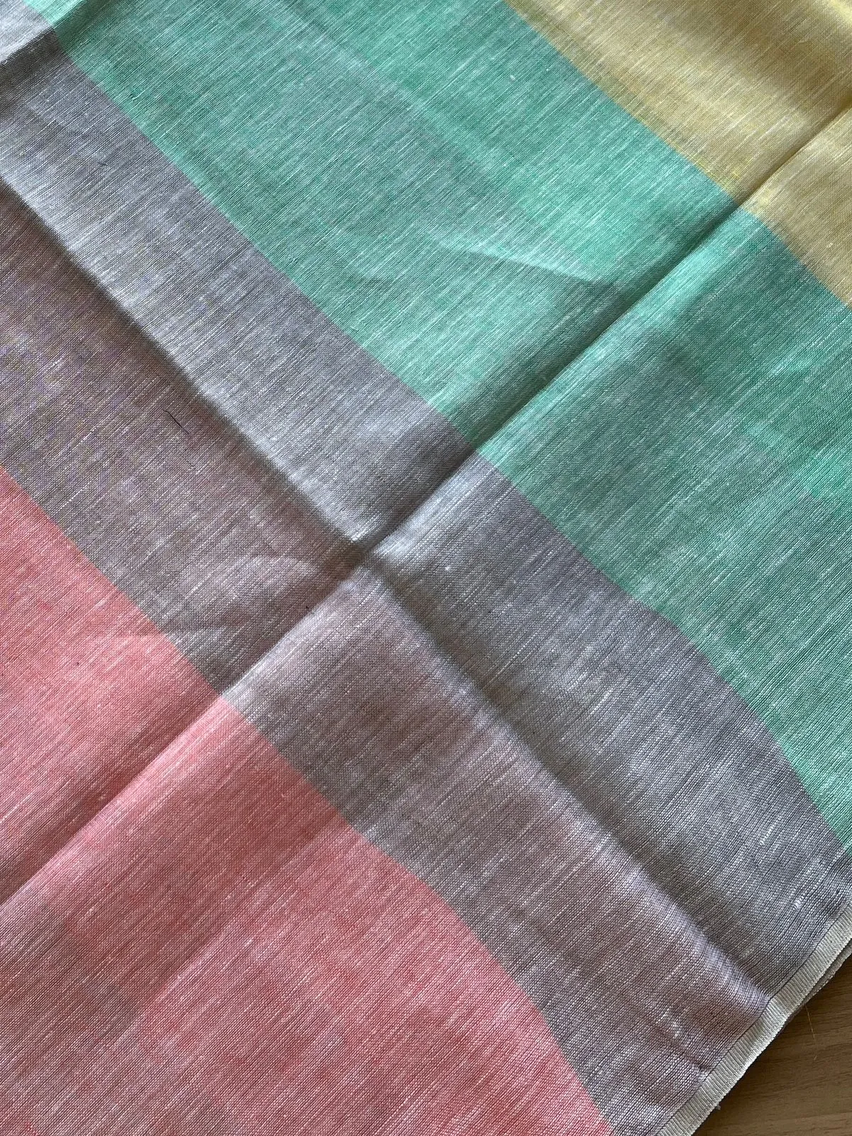 Simple Linen Saree -15531