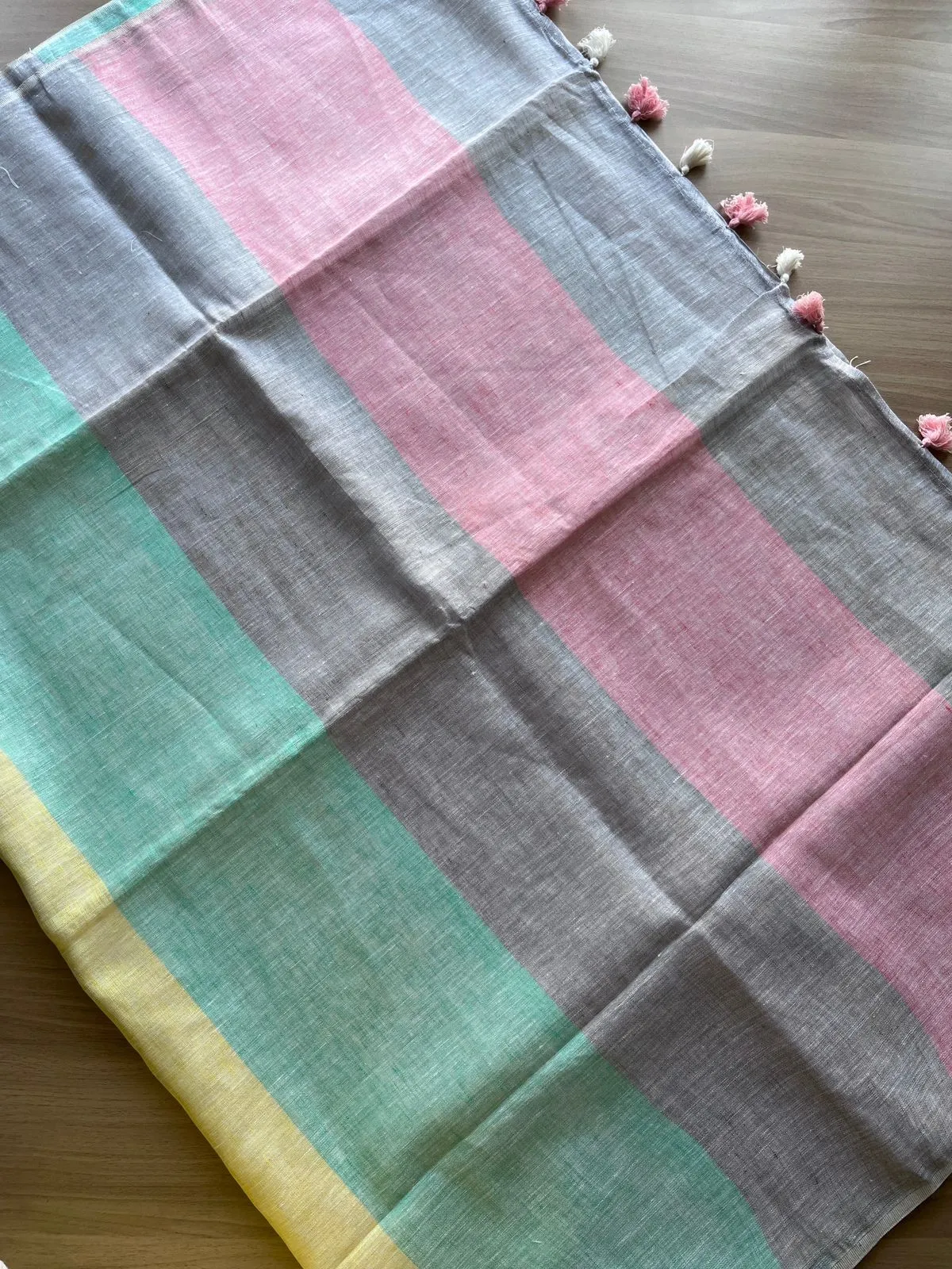 Simple Linen Saree -15531