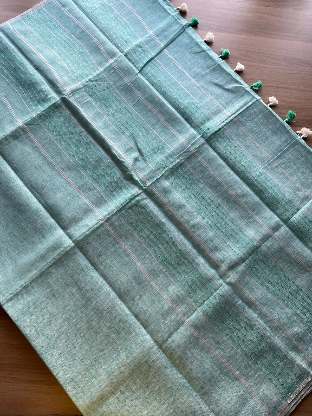 Simple Linen Saree -15541