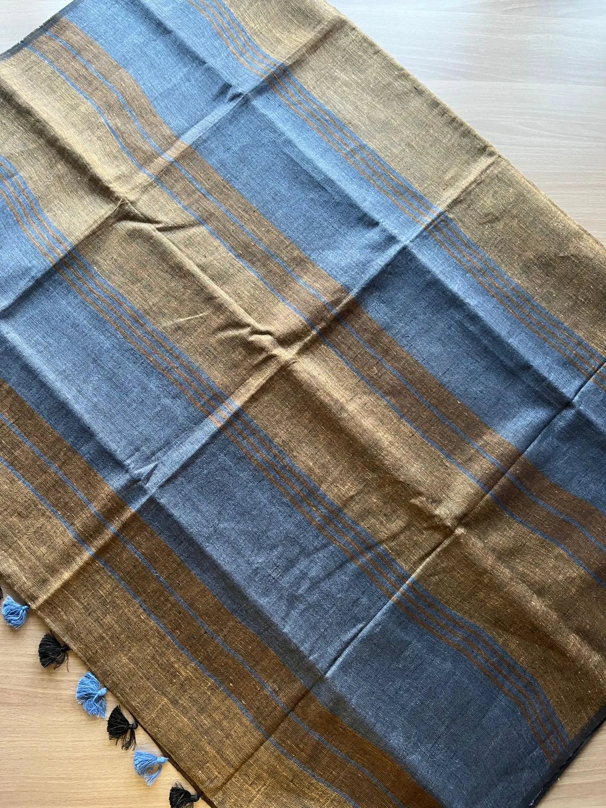 Simple Linen Saree -15548