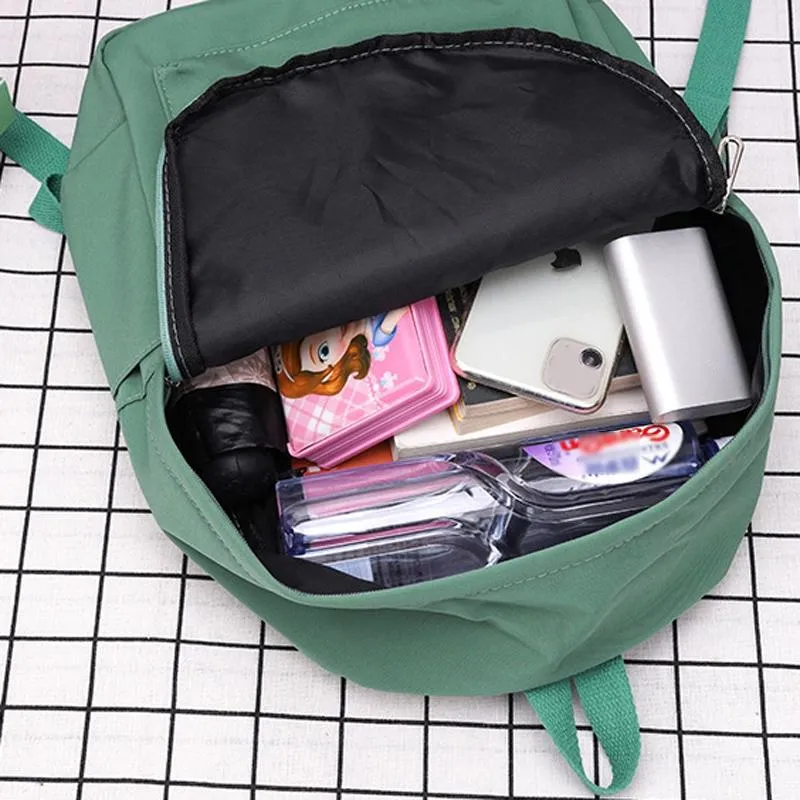 Simple Women Travel Backpack Solid Colour