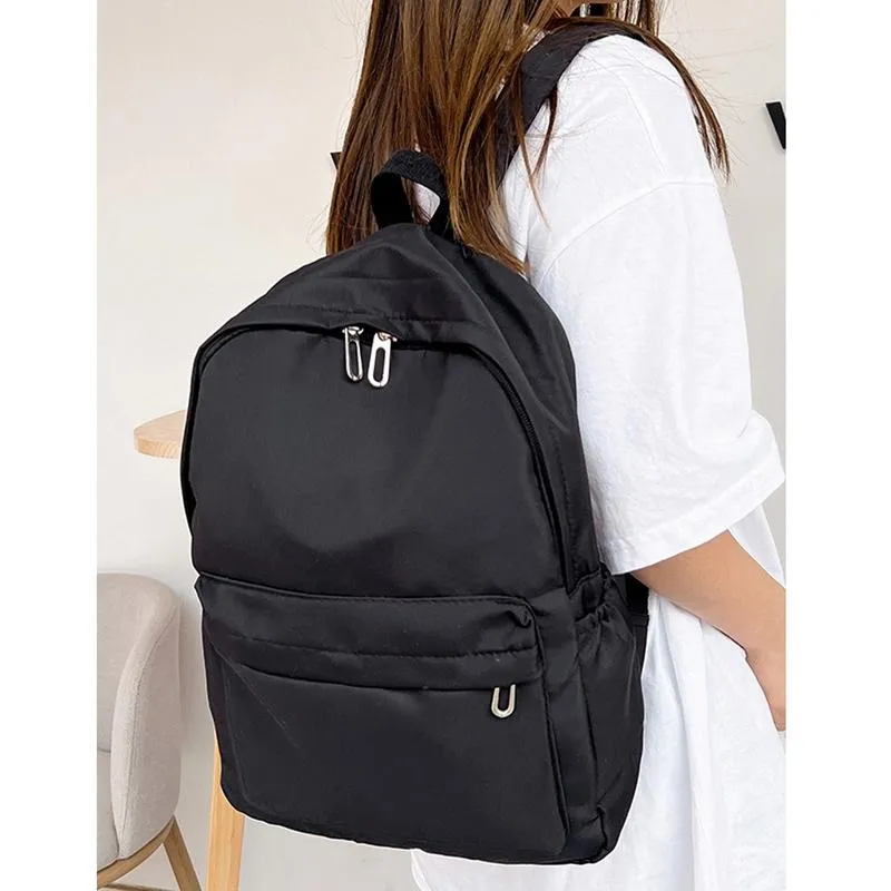 Simple Women Travel Backpack Solid Colour