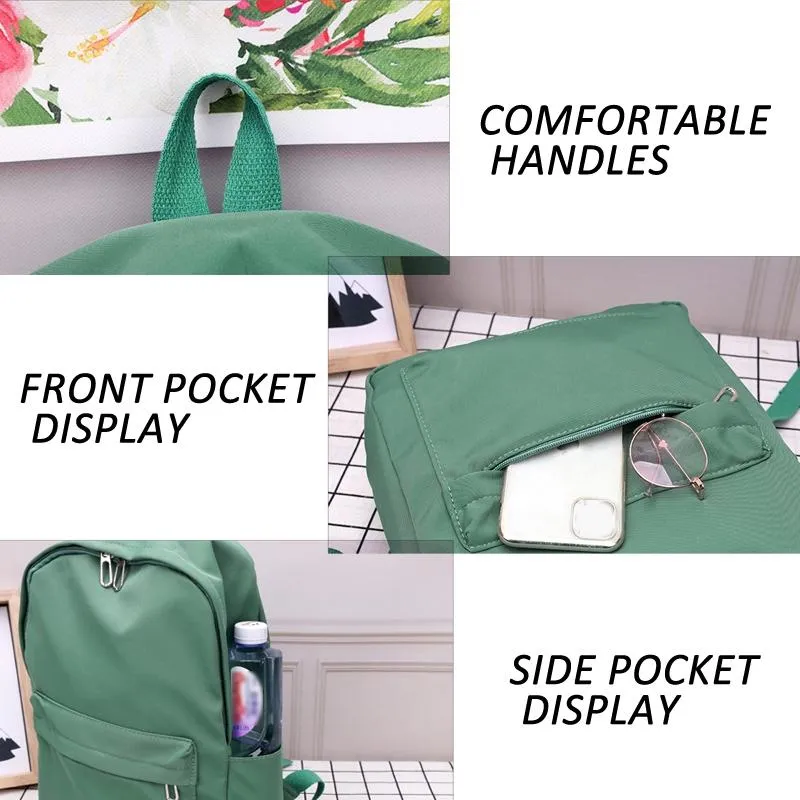 Simple Women Travel Backpack Solid Colour