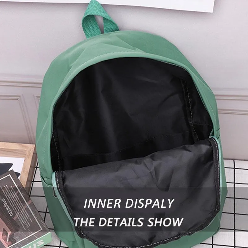 Simple Women Travel Backpack Solid Colour