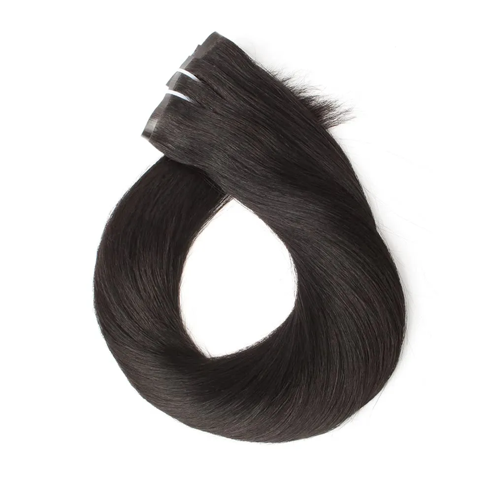 Sixstarhair Hair Extensions Clip In Human Hair Brown Black Hair Extensions 16Inch Real Human Hair Straight Thick Hair 120g pack with 8 Pieces Clips In Wefts