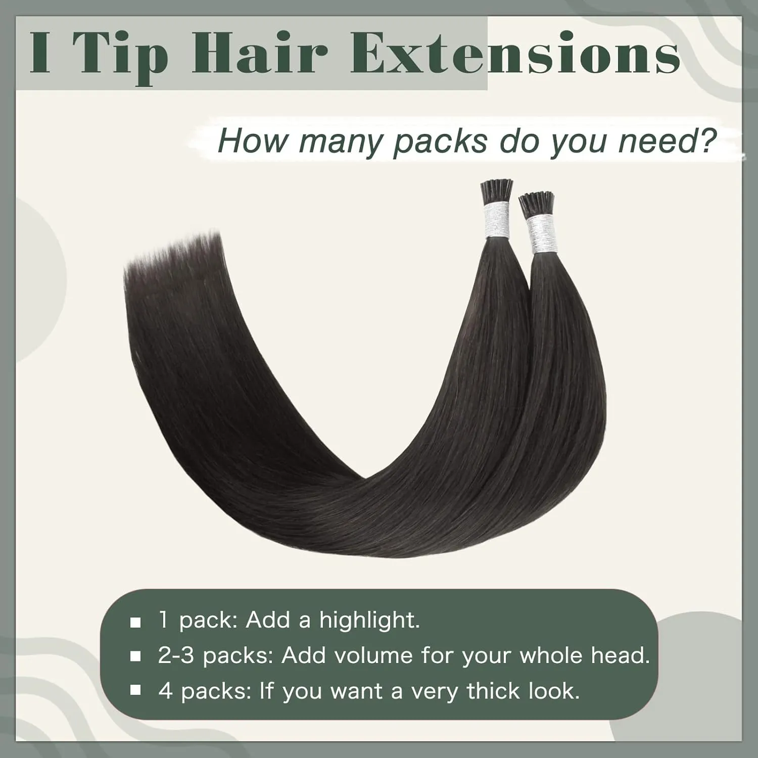 Sixstarhair Keratin Hair Extensions Human Hair Silky Straight Off Black 50G/Pack I Tip Hair Extensions Human Hair Black Invisible I Tip Hair Extensions Human Hair 100 Strands 14inch