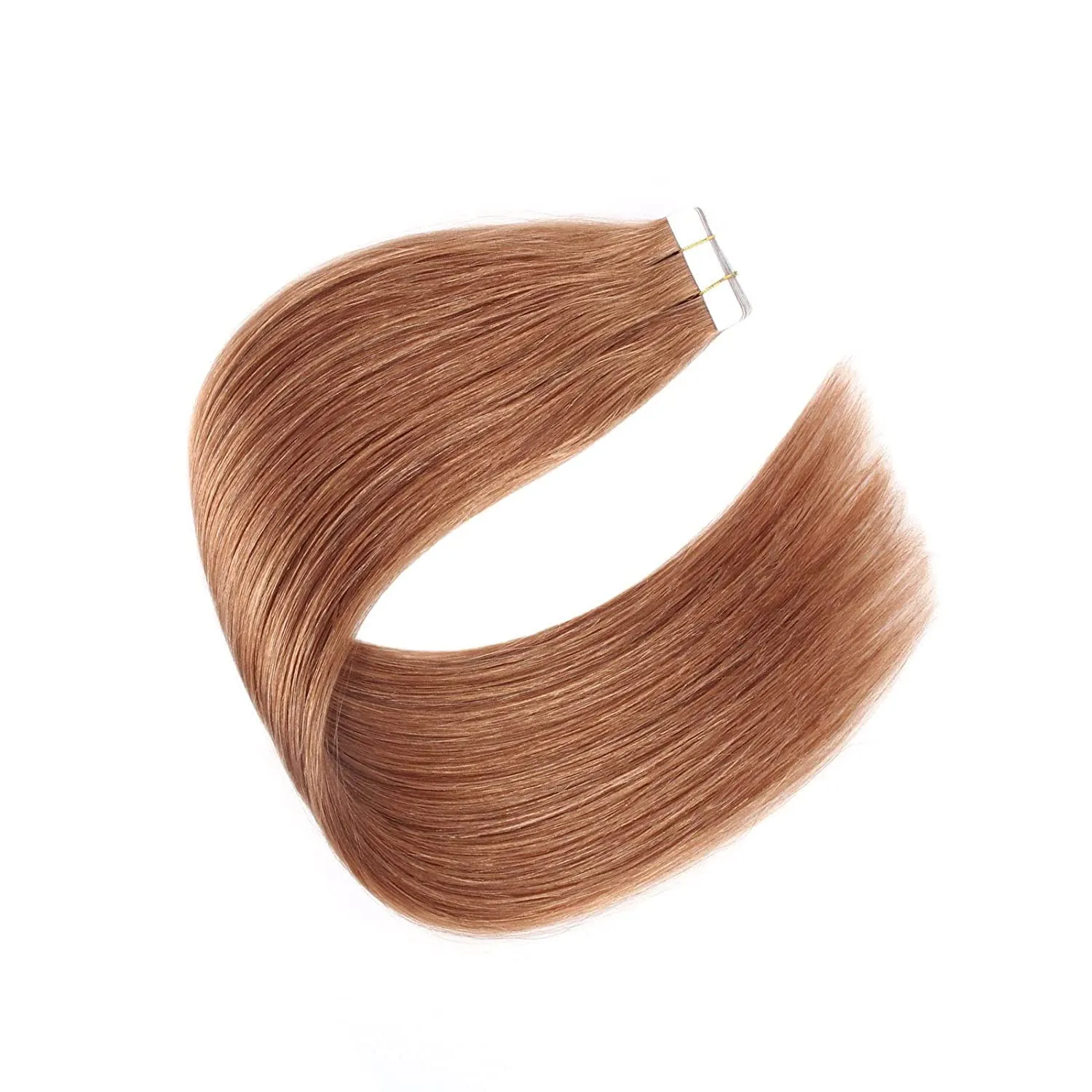 Sixstarhair Red Brown Tape in Hair Extensions 100 Remy Human Hair Tape in Hair Extensions with Double Sided Tape [Color 30 Medium Auburn 16inch]