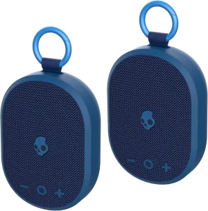 Skullcandy Kilo Wireless Bluetooth Speaker Bundle - (2) IPX7 Waterproof Mini Bluetooth Speakers with 24 Hour Battery, Downward Firing Passive Radiators, and True Wireless Pairing