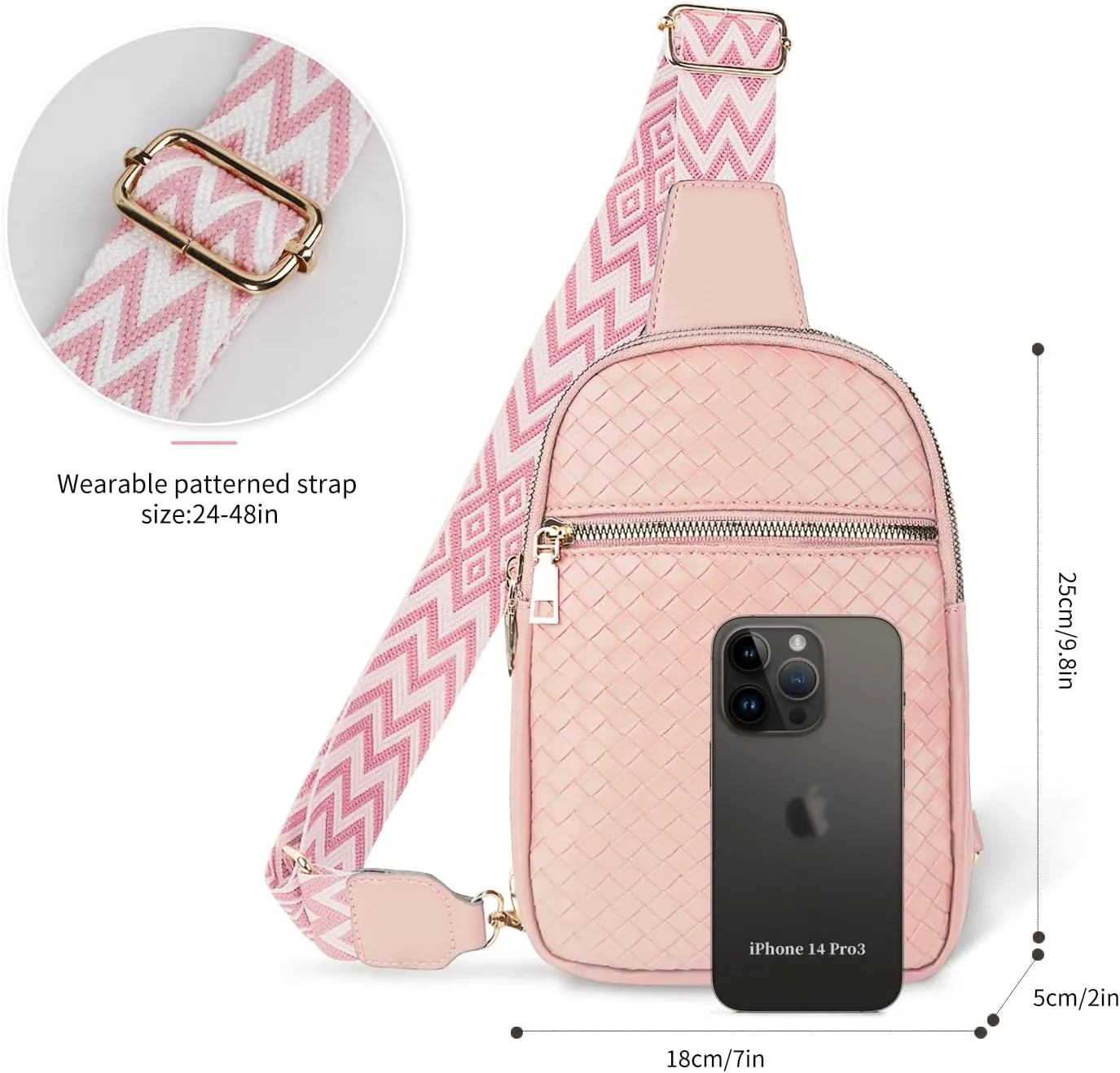Sling Bag Crossbody Bags for Women Girls 2024 Leather Cross Body Purses Bags for Women Trendy Fanny Packs Chest Bag for Work Shopping Travel