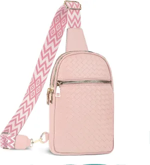 Sling Bag Crossbody Bags for Women Girls 2024 Leather Cross Body Purses Bags for Women Trendy Fanny Packs Chest Bag for Work Shopping Travel