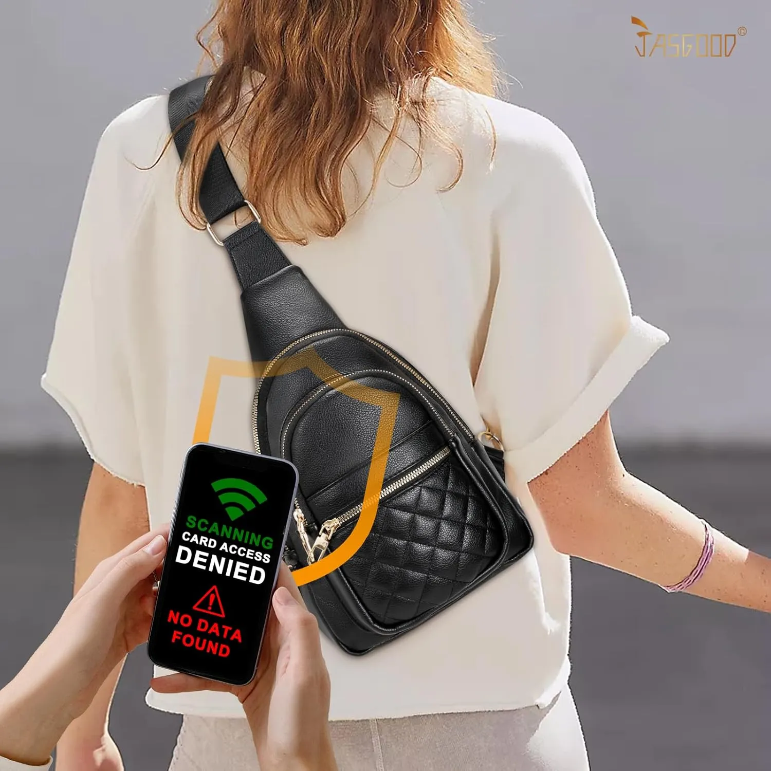Sling Bag for Women Crossbody Leather Fanny Packs Chest Bag Fashion Sling Backpack Travel JASGOOD