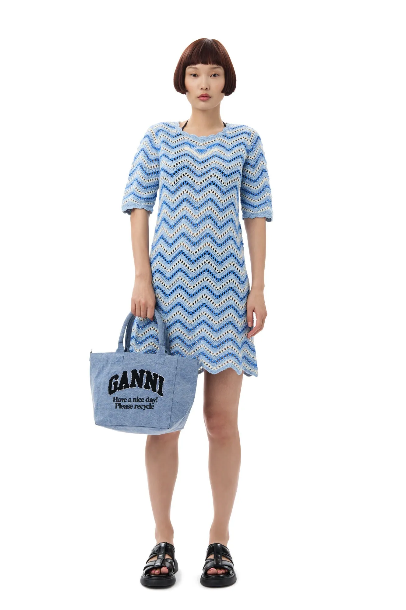 Small Easy Shopper Washed - Light Blue Vintage