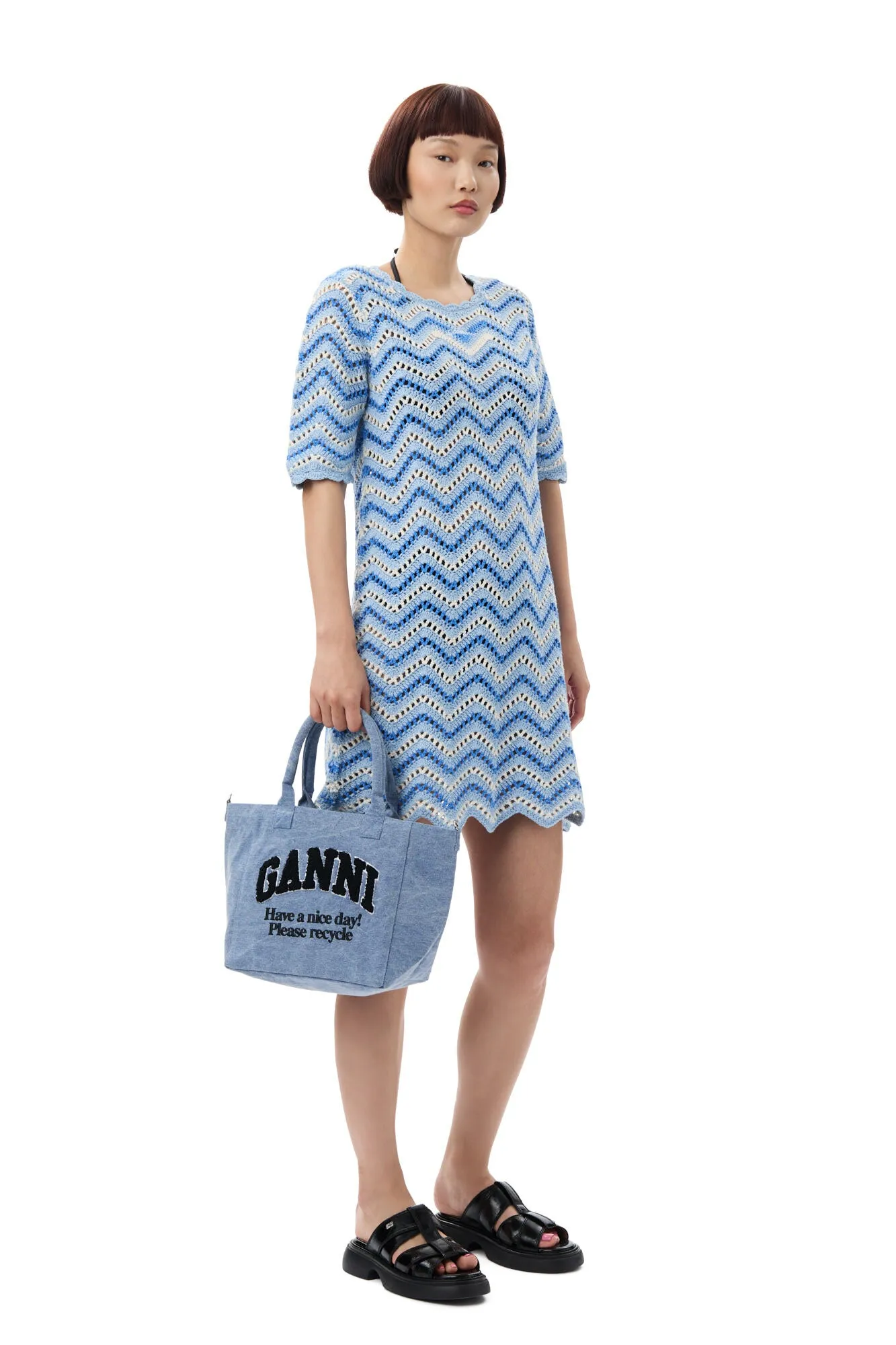 Small Easy Shopper Washed - Light Blue Vintage