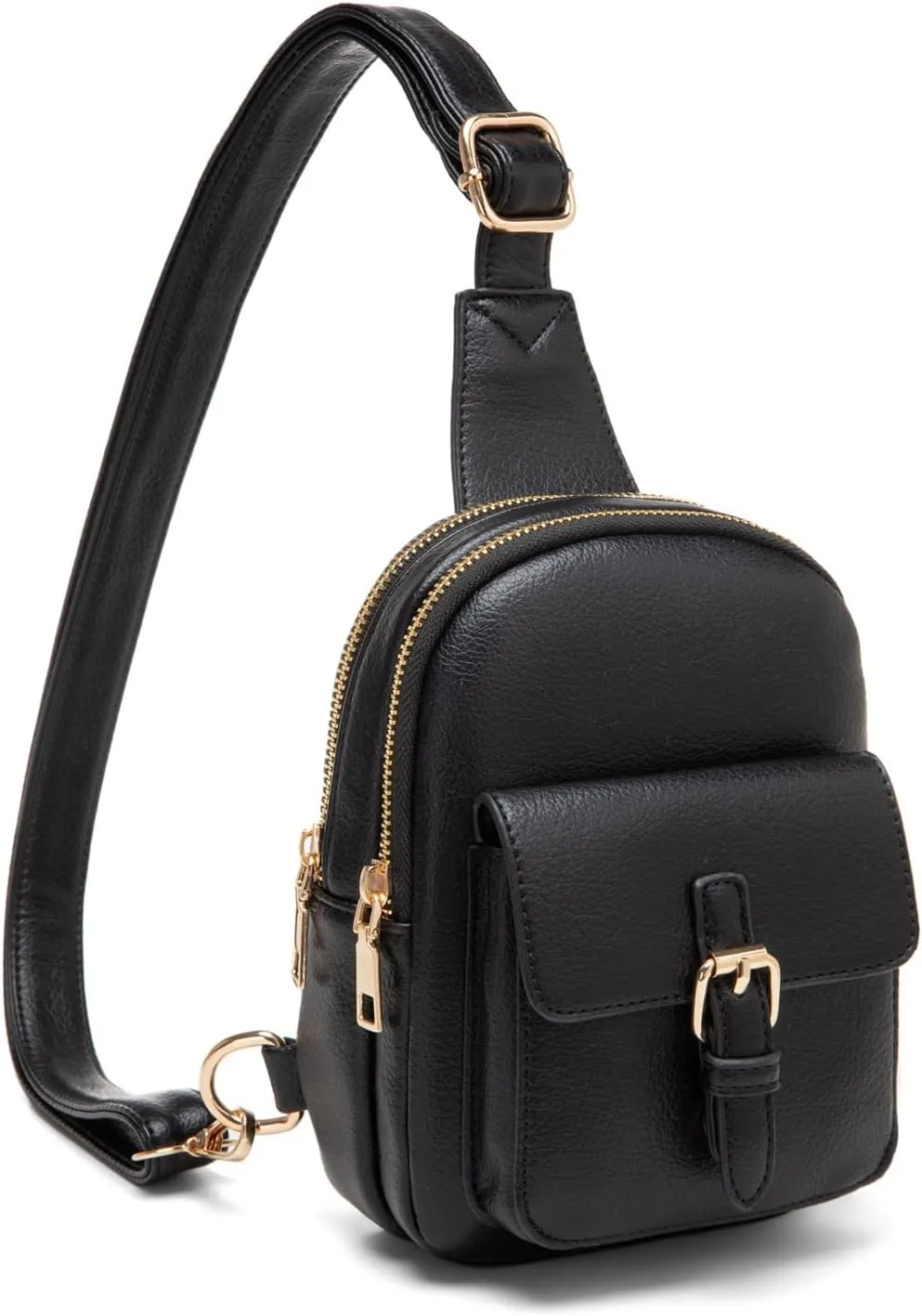 Small Sling Bag Fanny Pack for Girls Vegan Leather 3 Pockets Crossbody Purse for Women Gift for Teen Girls Stuff