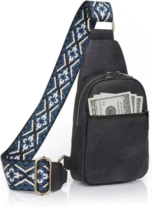 Small Sling Bag for Women Waterproof PU Leather Crossbody Shoulder Bag Trendy Purse Fanny Packs Chest Backpack