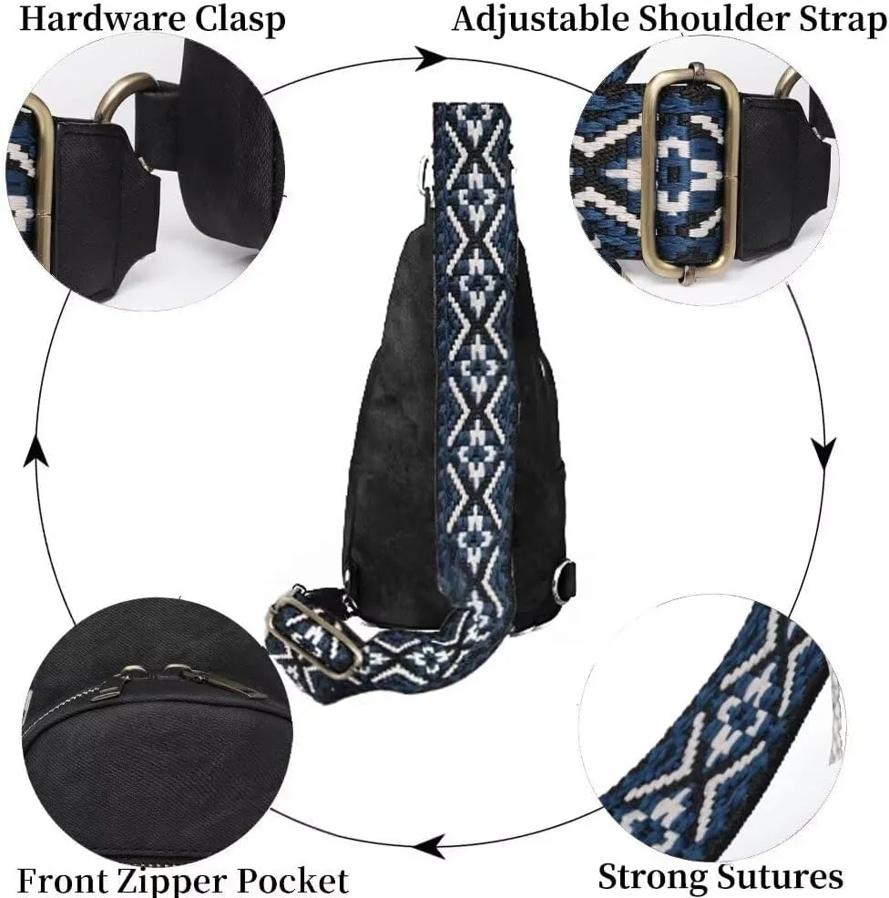 Small Sling Bag for Women Waterproof PU Leather Crossbody Shoulder Bag Trendy Purse Fanny Packs Chest Backpack