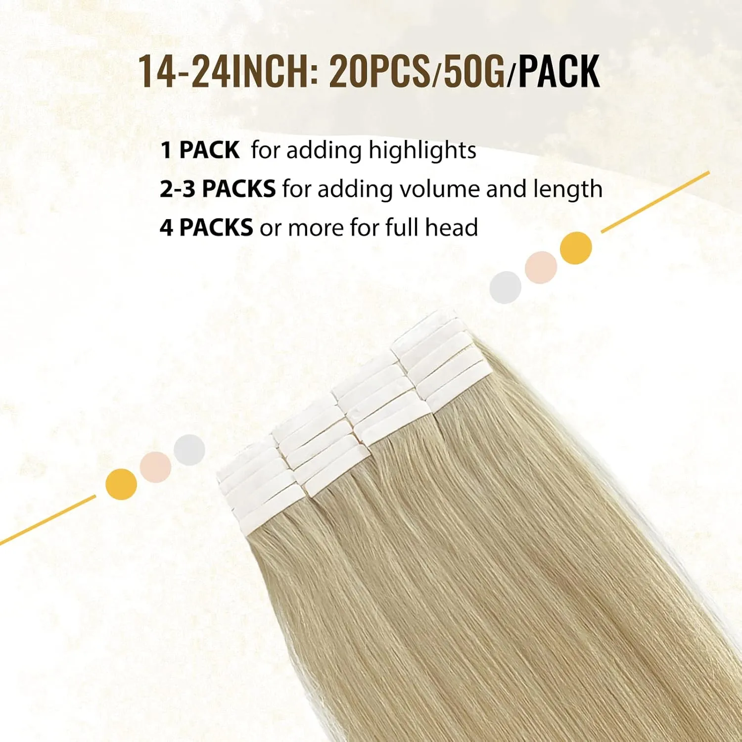 Smavida Blonde Tape in Extensions Grade 9A Brazilian Human Hair,#60 Platinum Blonde Tape on 12" 20pcs/50grams Per Set Seamless Skin Weft hair Extension 100% Remy Straight Thick Hair Glue in Extension
