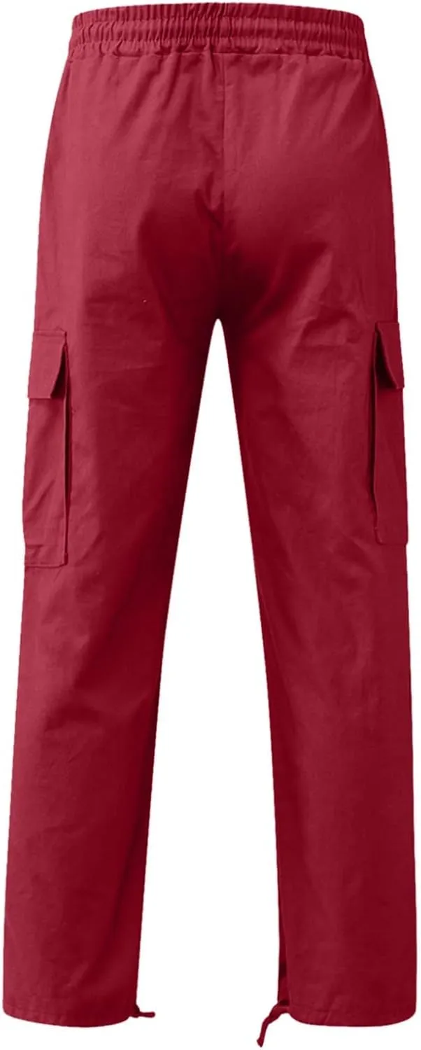 SMIDOW Mens Cargo Pants Relaxed Fit Elastic Waist Casual Loose Joggers Workout Athletic Pant Trousers Trendy Sweatpants