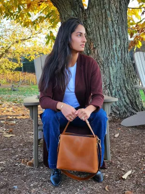 Smith & Wesson Bucket Bag – Concealed Carry Purse, Genuine Leather Shoulder Bag with Secure CCW Compartment, Elegant Handbag for Women