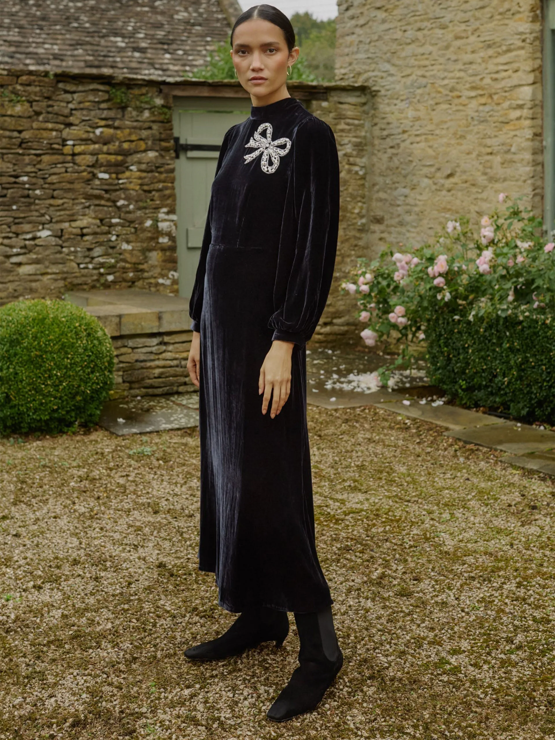 Sonia embellished black dress