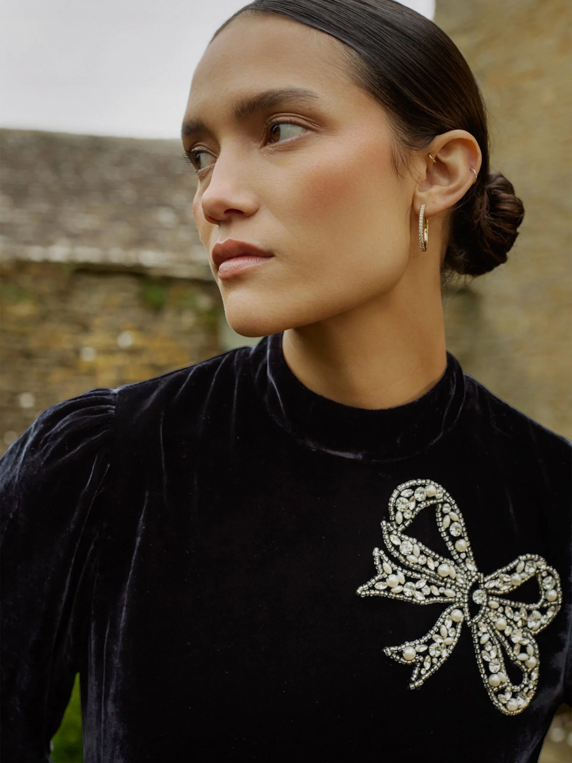 Sonia embellished black dress