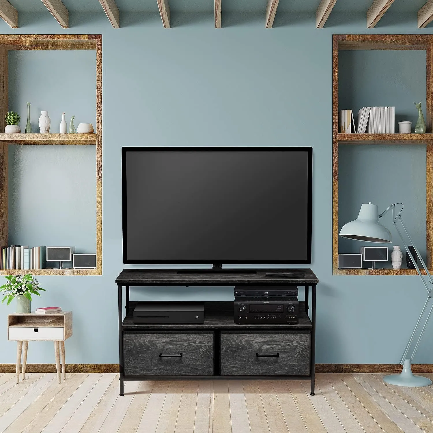 Sorbus TV Stand Dresser with 2 Drawers - Television Riser Chest with Storage - Bedroom, Living Room, Closet, & Dorm Furniture