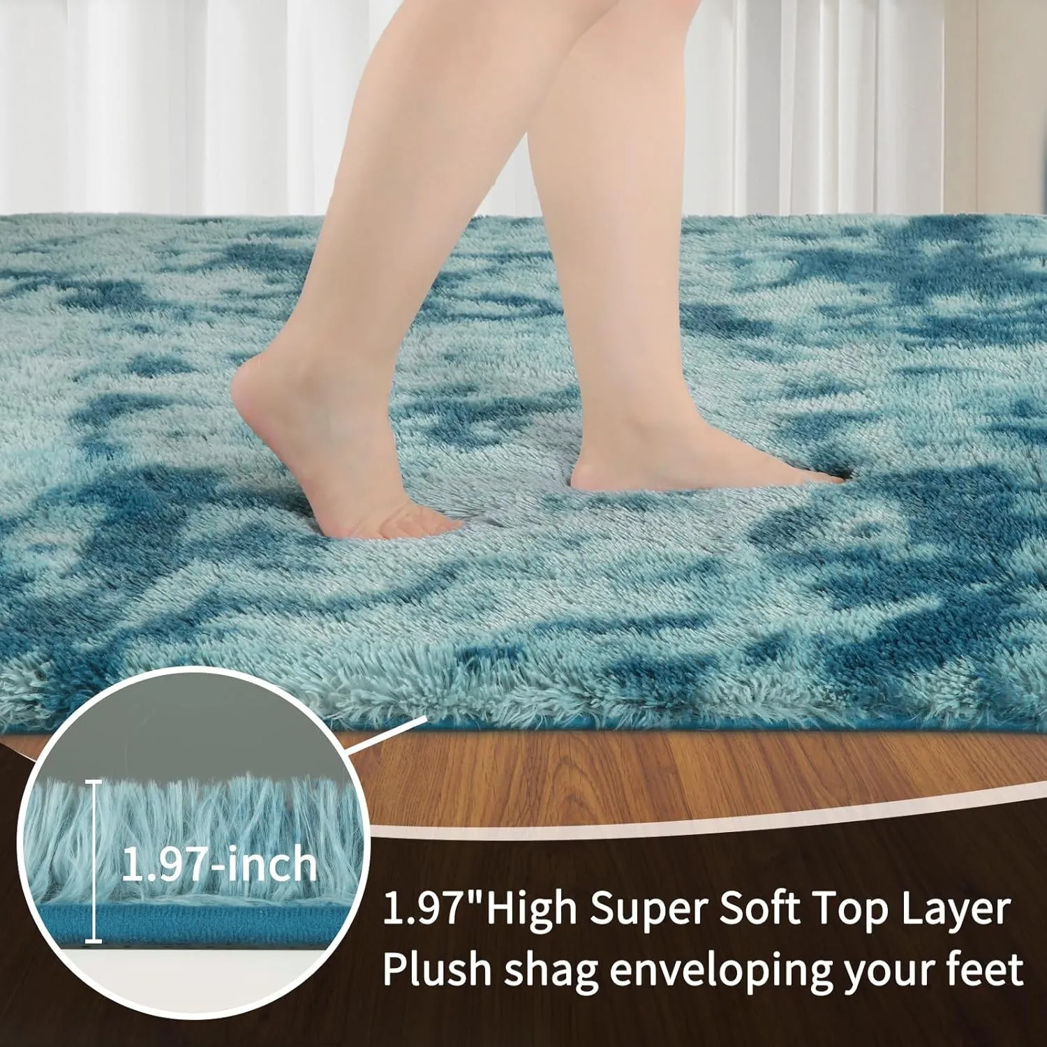 Sour Lemon Area Rugs 9x12 Living Room, Large Area Rug Shag Shaggy Carpet Soft Plush Furry Bedside Rug, Machine Washable Area Rugs for Bedroom Kids Girls Boys Home Decor Anti Slip