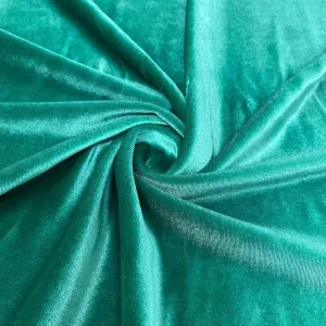 Spandex Stretch Velvet Fabric (Jade, 1 Yard)