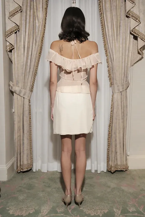 Sporty Chiffon Ruffle Blouse